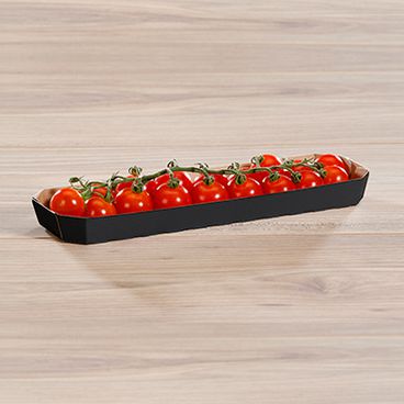 Barquettes pour légumes noire avec tomates cerises 200 g